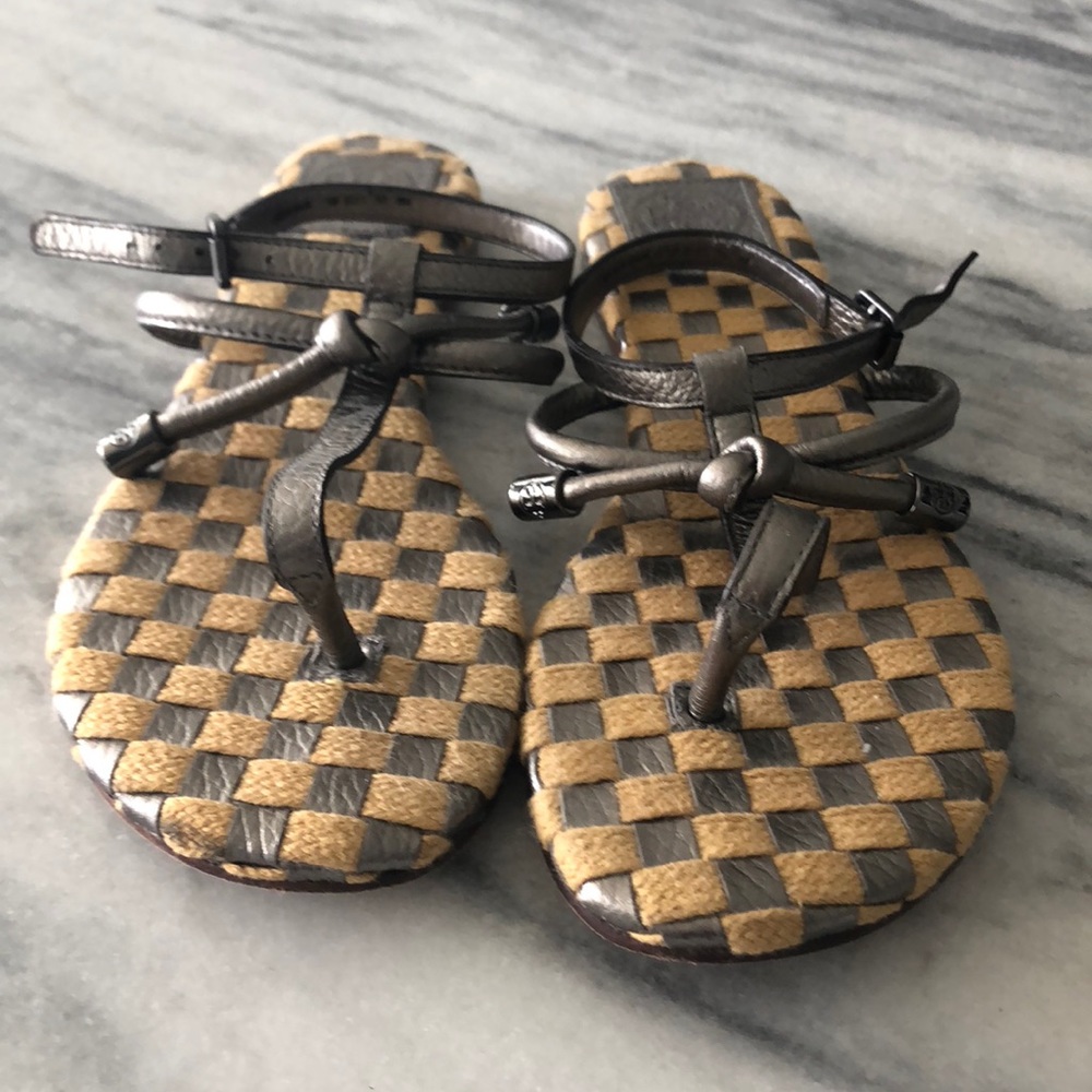 Tory Burch silver sandals